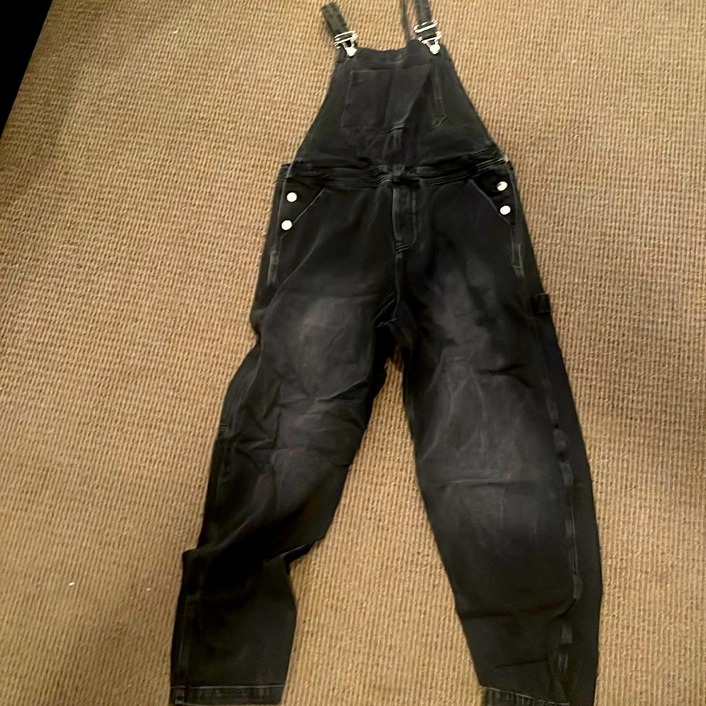 Topman Men’s Black Overalls